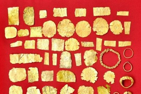 Some of the unearthed artifacts (Photo: Dongthap.gov.vn)