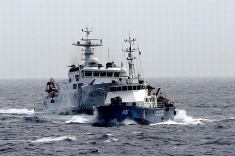 Chinese ship hinders Vietnam's coast guard ship (Source: VNA)