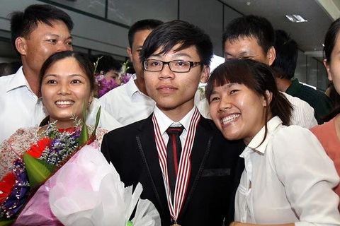 12th grader Cao Ngoc Thai from the central province of Nghe An (Source: VNA)