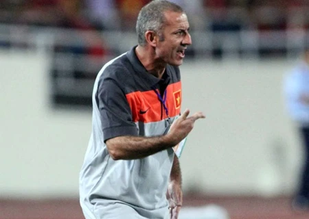 Viet Nam Coach Guillaume Graechen says his players will strive to beat China today. (Photo: VNS)