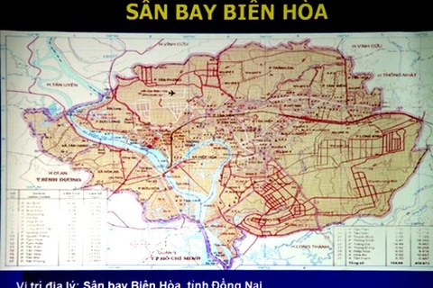 A map of Bien Hoa Airport
