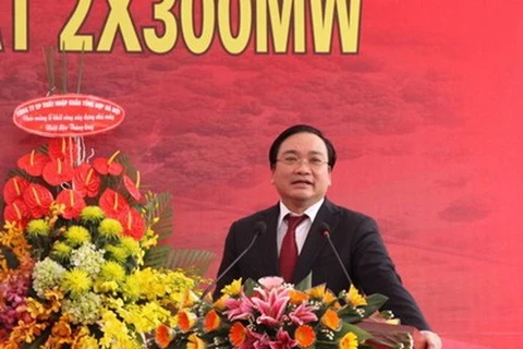 Deputy PM Hoang Trung Hai at the ground-breaking ceremony (Photo: VNA0