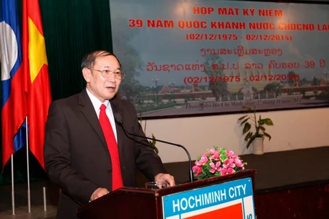 Lao Consul General Southideth Phommalat was speaking at the event (Photo: VNA) 