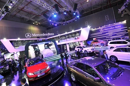 The success of the recent Viet Nam Motor Show 2014 which ended late last month and witnessed record sales, with 560 contracts signed, will also contribute to overall car imports this month (Photo: autopro)