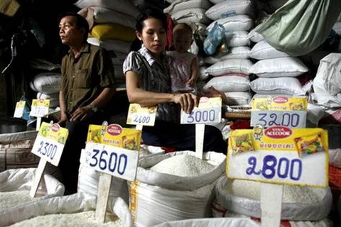 A rice shop in Phnom Penh (Photo: Reuters)