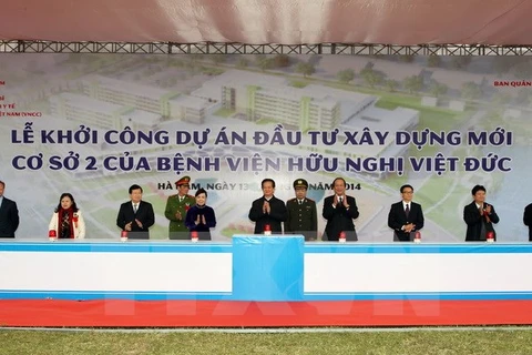 The construction of the branch of the Vietnam-Germany Hospital was started on Dec.13 (Photo: VNA)
