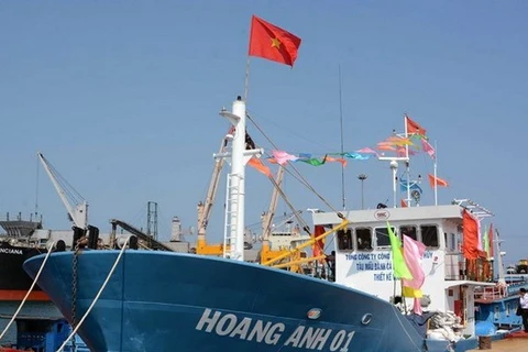 Steel fishing vessel Hoang Anh 01 owned by a Quang Ngai fisherman (Photo: VNA)