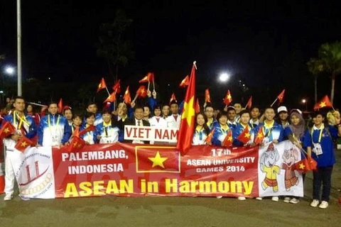 Vietnamese students participate the 17th ASEAN University Games (Source: VNA)