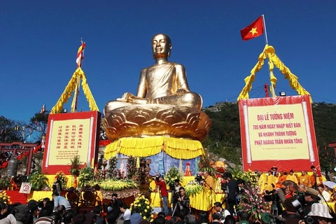King-Monk Tran Nhan Tong statue in Yen Tu relic site (Photo: VNA)