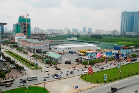 The current inland container depot My Dinh ICD in Pham Hung road (Photo: Interserco)