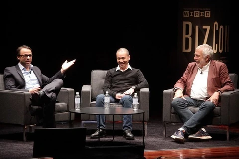 Nguyen Ha Dong (centre) at Wired BizCon in the US in May 2014 (Photo: Zimbio)