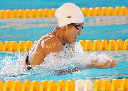 Swimmer Nguyen Thi Anh Vien expects to perform well at the Rio de Janeiro Olympics in 2016. (Photo: VNA)
