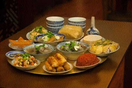 A tray of Tet dishes (Photo: VNA)