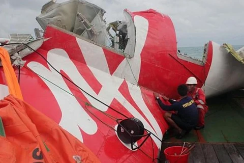 A major part of the fuselage of the plane (Photo: AFP/VNA)