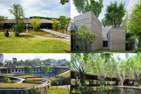The green work designed by Vo Trong Nghia architecture. (Photo: VNA)