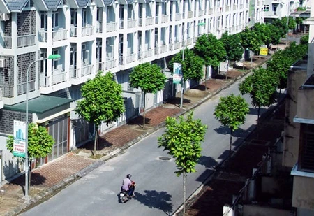 Terraced houses in Xuan Phuong Urban Area in Ha Noi's Hoai Duc District. (Photo: VNA)
