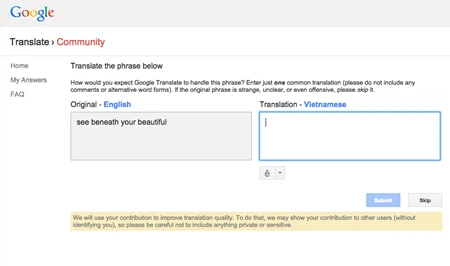 Google Translate seeks help with Vietnamese 