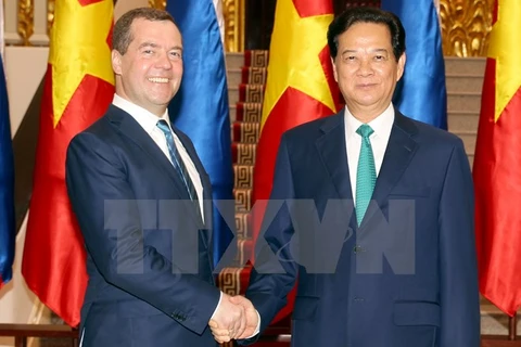 Vietnamese, Russian Prime Ministers hold talks (Source: VNA)