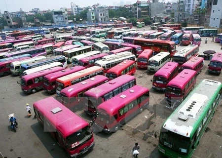 The Hanoi Bus Station Joint Stock Company will deploy an additional 700 buses and coaches in the upcoming holidays (Photo: VNA)
