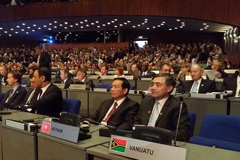 The Vietnamese delegation attended the Global Conference on Cyberspace, held from April 14 to 17 in the Netherlands (Photo: ictnews.vn)