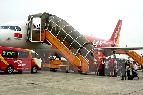 An airplane of VietJet Air (Photo: VNA)