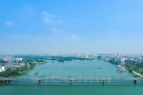 A aerial view of Hue city (Photo: VNA)