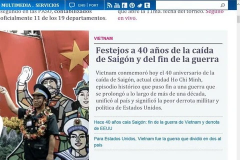 Argentinian media carried stories highlighting Vietnam’s national reunification (Photo: VNA)