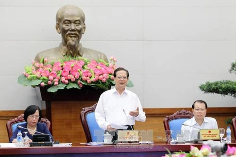 Prime Minister Nguyen Tan Dung chairs the conference (Photo: VNA)