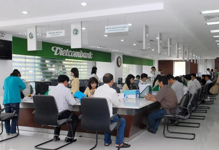 A Vietcombank transaction office (Photo: ebankplus.vn)