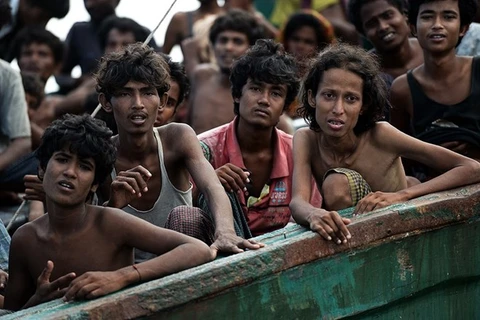 Refugees and migrants stranded in boats off Southeast Asia’s shores. (Photo: AFP)