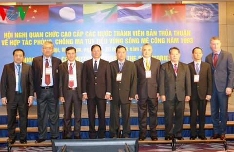 Representatives from Mekong River nations gathered at the conference (Photo: VOV)