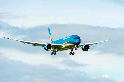 The first Boeing 787-9 Dreamliner of Vietnam Airlines has successfully completed its trial flight. (Photo: VNA)