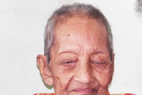 Nguyen Thi Tru, a 122-year-old Vietnamese woman, was recognised as the oldest woman in the world. (Photo: Vietkings)