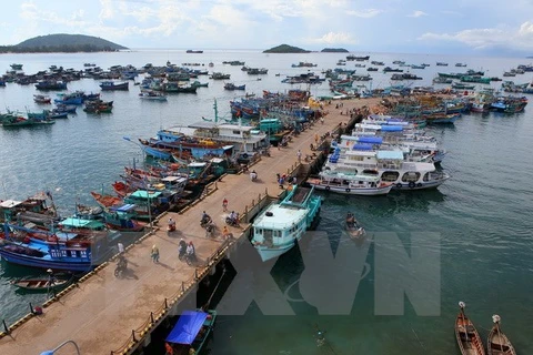 Boats dock at An Thoi port in Phu Quoc island (Photo: VNA)