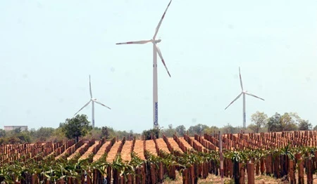 A wind- power system in Binh Thuan province (Photo: VNA)