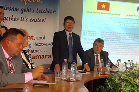 Vietnamese Ambassador to Hungary Nguyen Thanh Tuan speaks at the workshop (Photo: VNA)