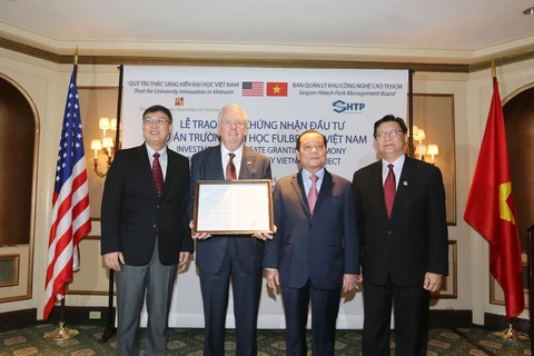 The Fulbright University Vietnam project received its investment certificate on July 10. (Photo: VNA)