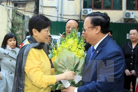 Li Xiaolin, head of the Chinese People’s Association for Friendship with Foreign Countries was welcomed in Hanoi (Source: VNA)