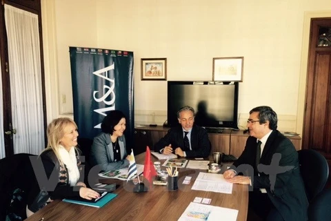 Representatives from the Embassy of Vietnam in Argentina and Uruguay and Mercosur-ASEAN Chamber of Commerce meet (Source: VNA)