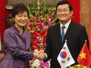President Truong Tan Sang meets with RoK President Park Geun-hye Photo: VNA