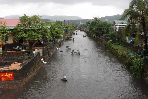 Inundación en la provincia de Quang Ninh (Fuente: VNA) 