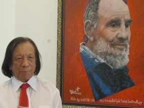 Pintor vietnamita rinde homenaje a Fidel Castro