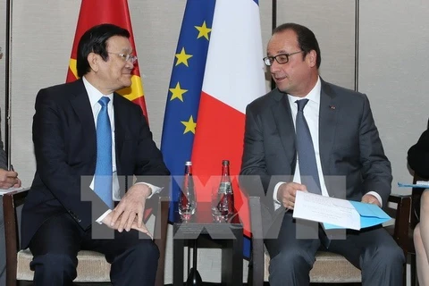 Presidente vietnamita se reúne con su homólogo francés