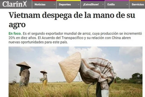 Prensa argentina resalta éxitos del sector agrícola vietnamita