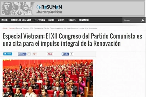 Prensa argentina resalta importancia del Congreso del PCV