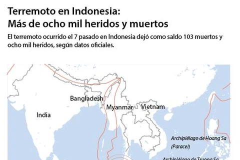 [Infografía] Terremoto en Indonesia: más de ocho mil heridos y muertos