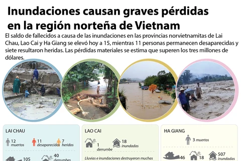 [Infografía] Inundaciones causan graves pérdidas en la región norteña de Vietnam