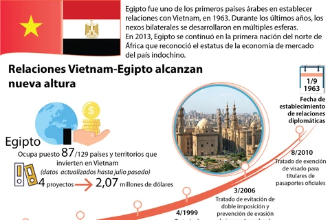 [Infografía] Relaciones Vietnam-Egipto alcanzan nueva altura