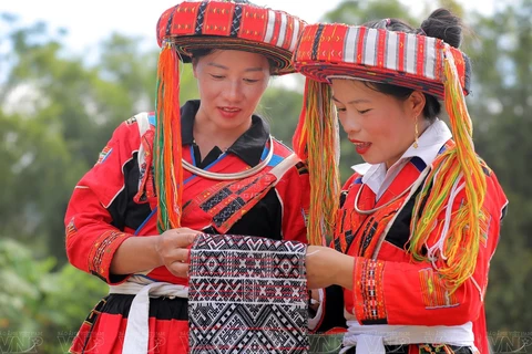 Tejido del brocado, hermoso rasgo cultural de la etnia vietnamita Pa Then