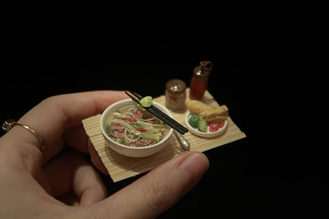 Culinaria vietnamita en miniaturas de arcilla 